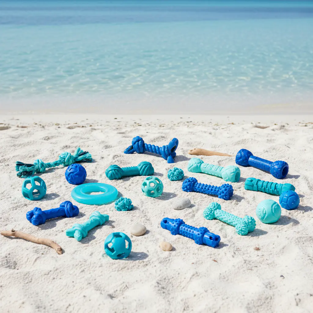 Eco toys on sand